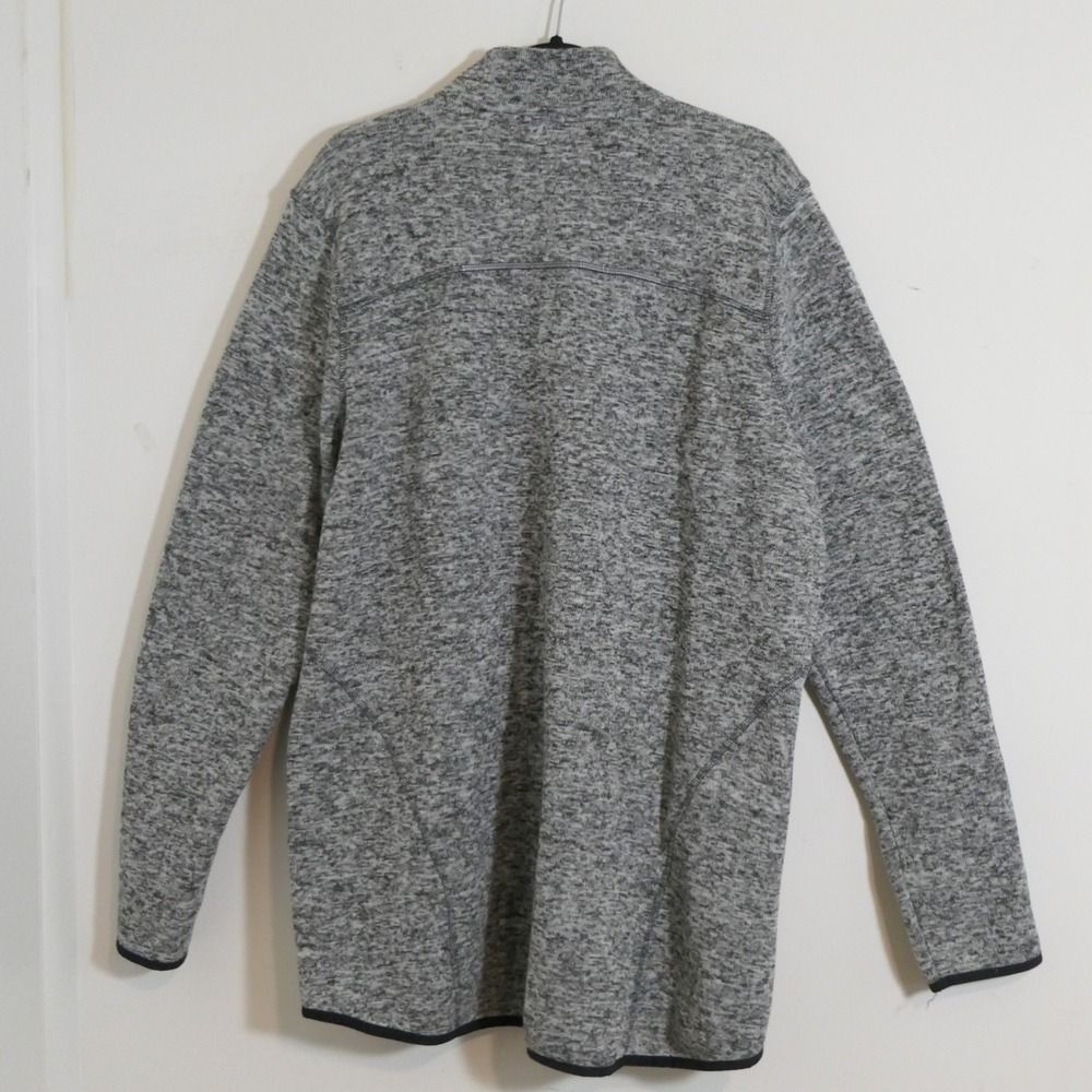 RBX Womens Fleece Jacket 3X Grey Marled Sporty Casual Understated Neutral Simple - Picture 2 of 7